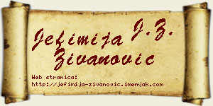 Jefimija Živanović vizit kartica